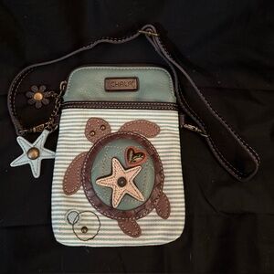 Chala Sea Turtle Crossbody Bag - Mint and Brown